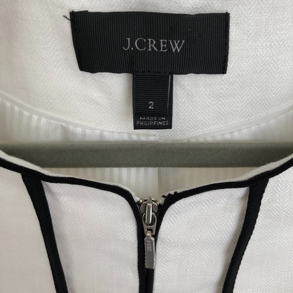 J Crew White Bolero Zip Jacket - Picture 3 of 5